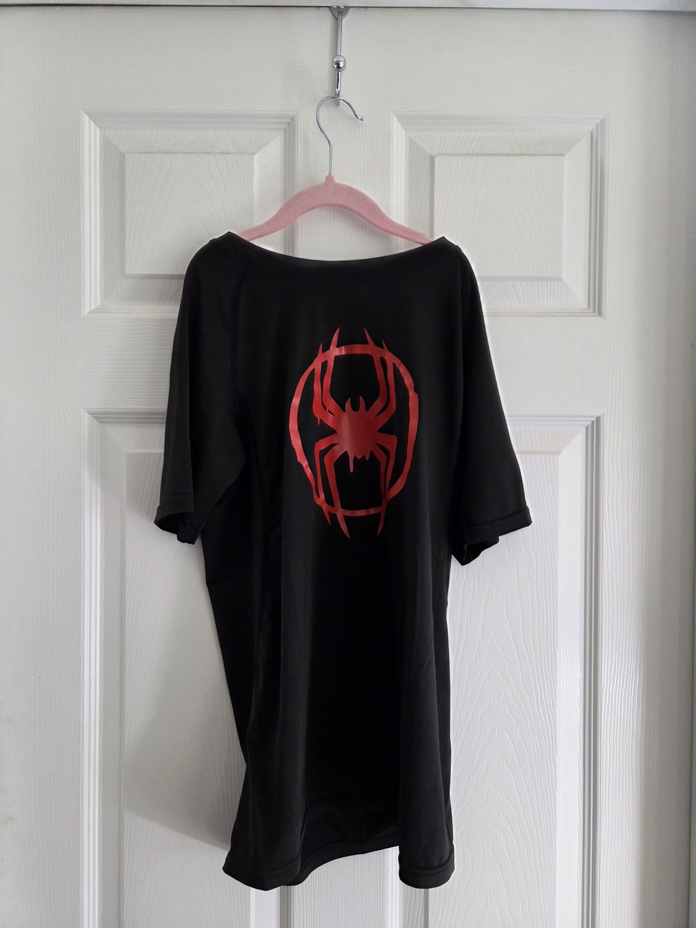Kids Black Short-Sleeve Tee with Red Spider Graphic